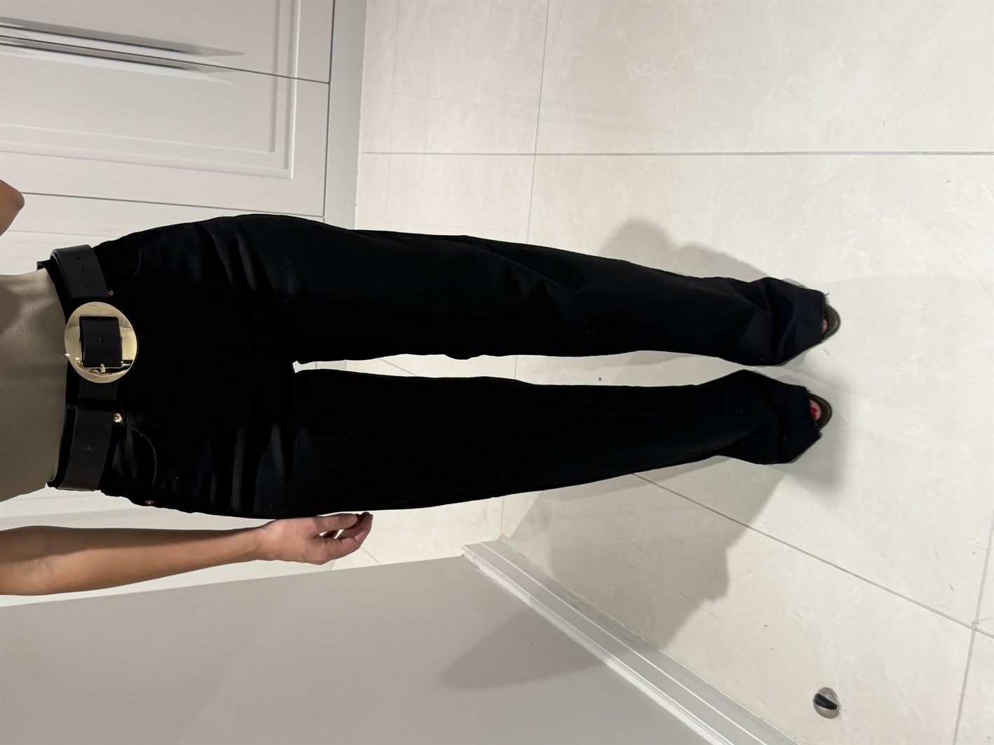 Arya Siyah Yüksek Bel Wide Leg Jean