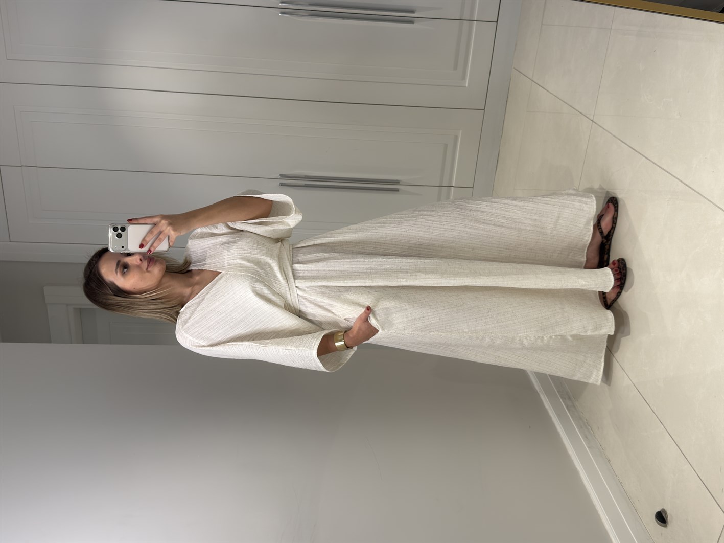 Eudora Ekru İkili Elbise Takım