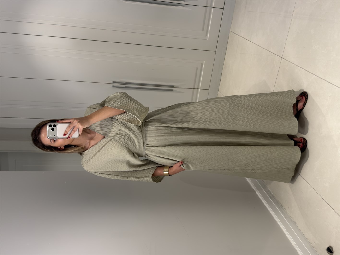 Eudora Haki İkili Elbise Takım