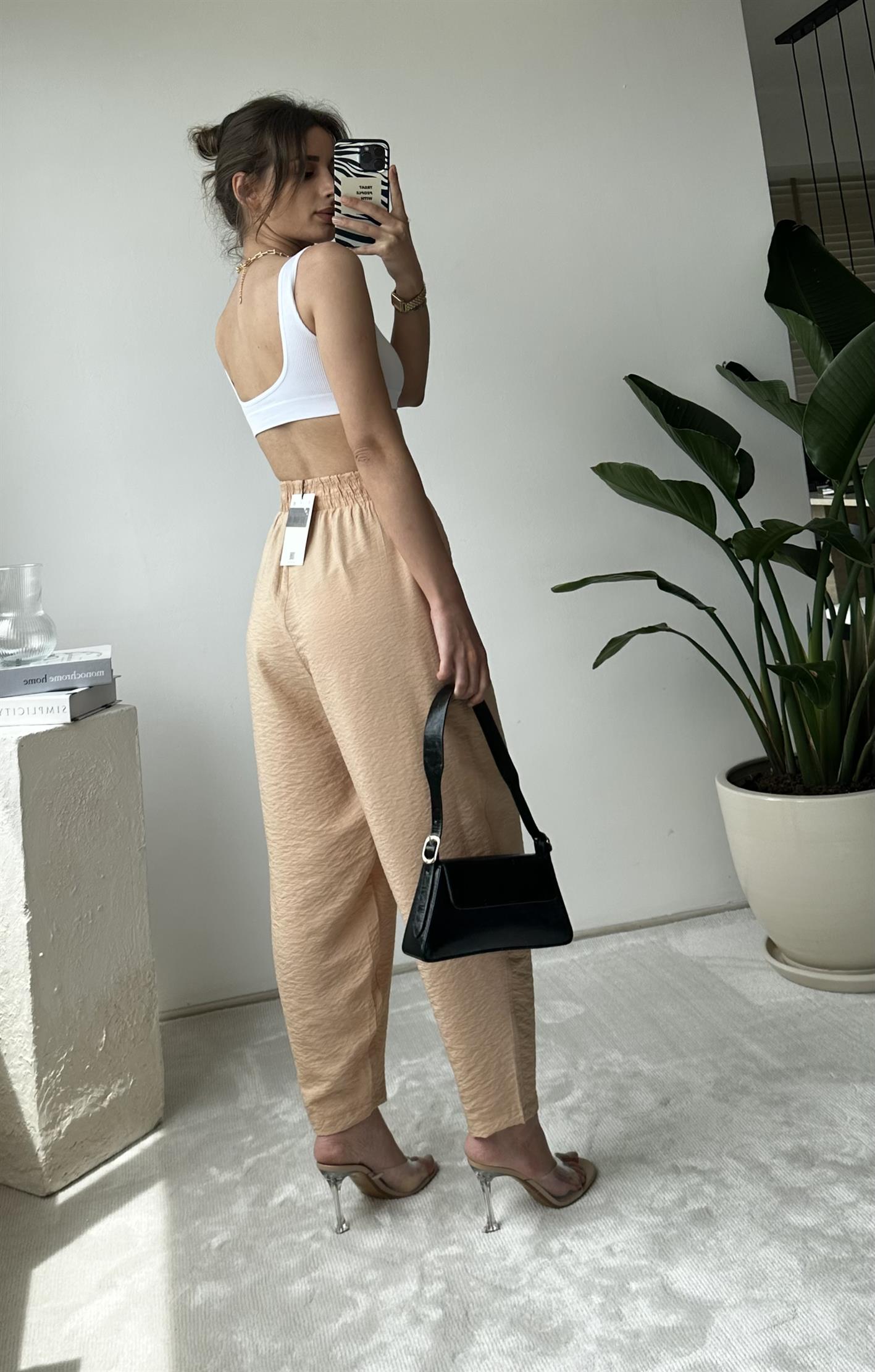 Lole Camel Yüksek Bel Rahat Paça Şalvar Pantolon