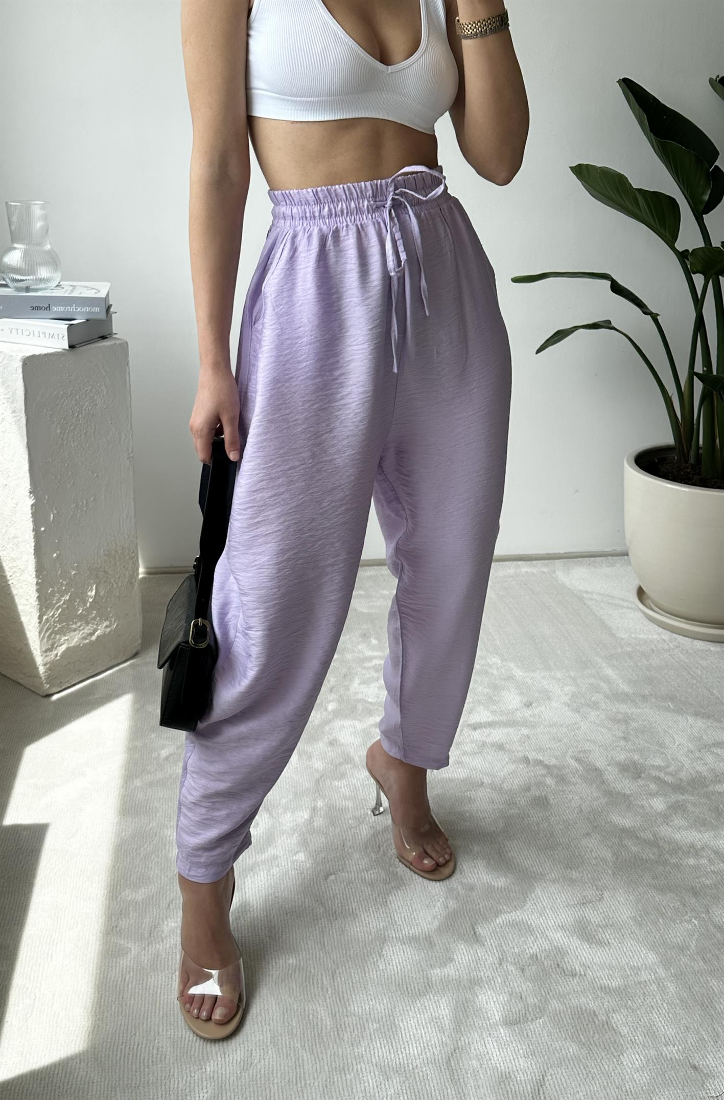 Lole Lila Yüksek Bel Rahat Paça Şalvar Pantolon