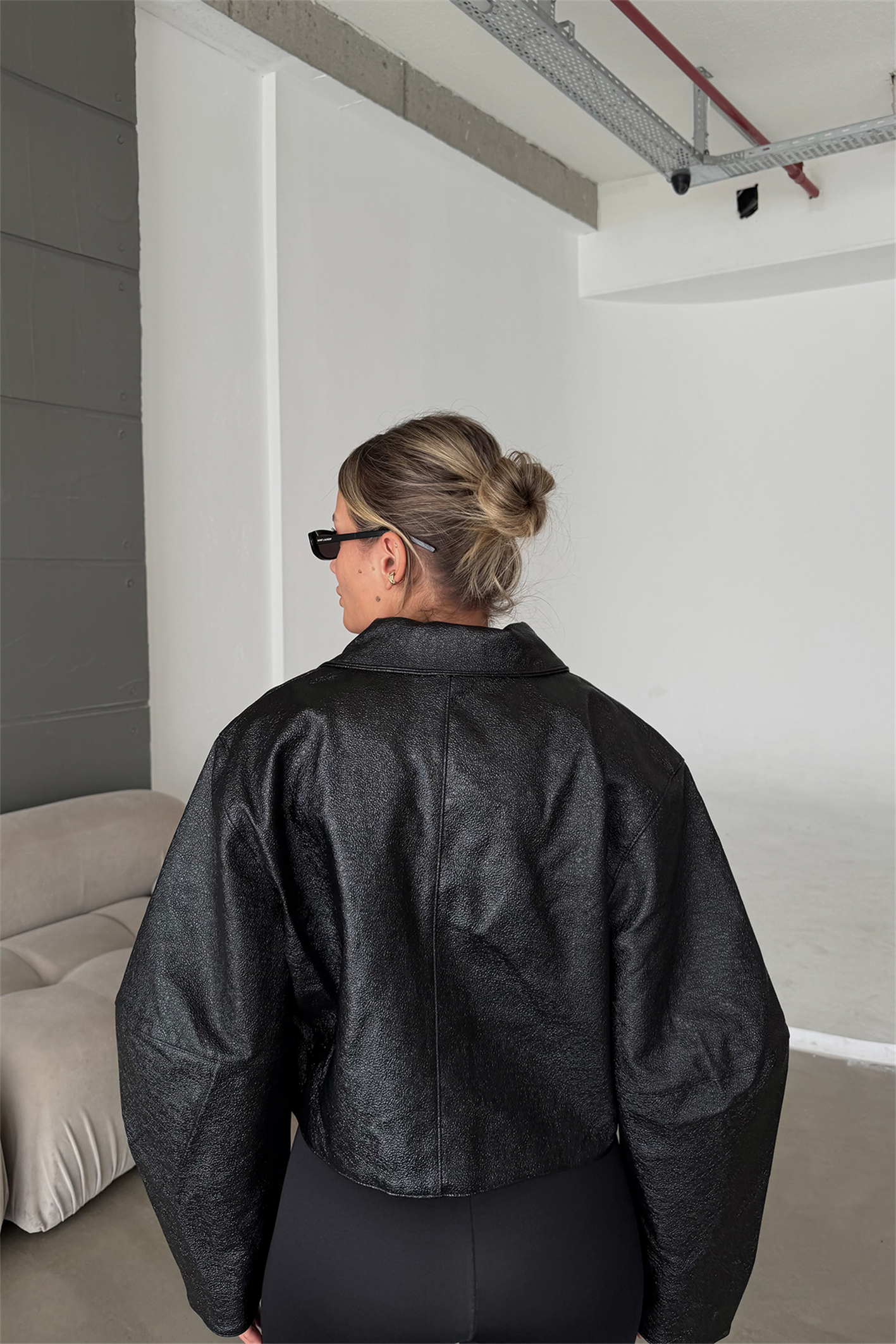 Nova Oversize Rugan Deri Ceket