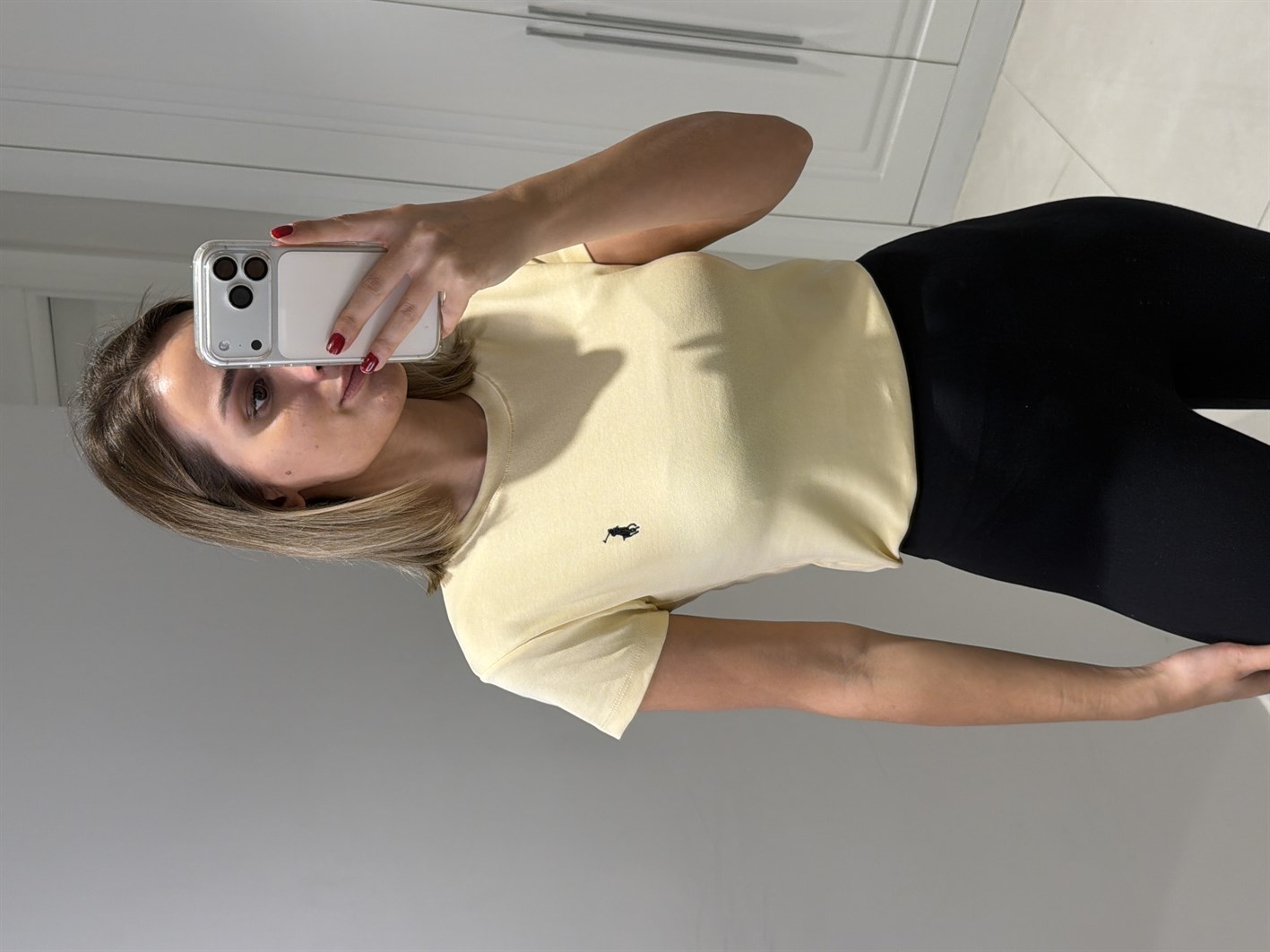 Ralph Sarı Kısa Kol Bisiklet Yaka Tişört