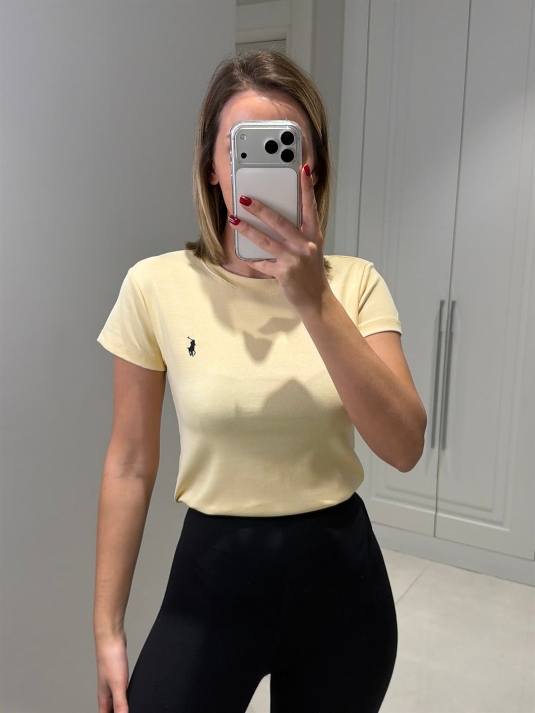 Ralph Sarı Kısa Kol Bisiklet Yaka Tişört