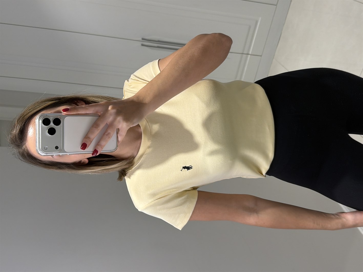 Ralph Sarı Kısa Kol Bisiklet Yaka Tişört