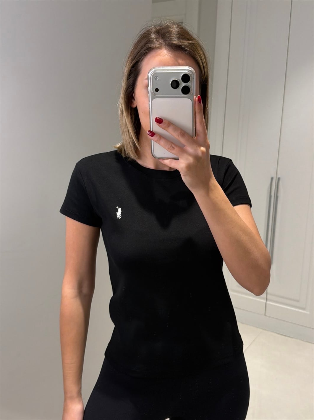 Ralph Siyah Kısa Kol Bisiklet Yaka Tişört