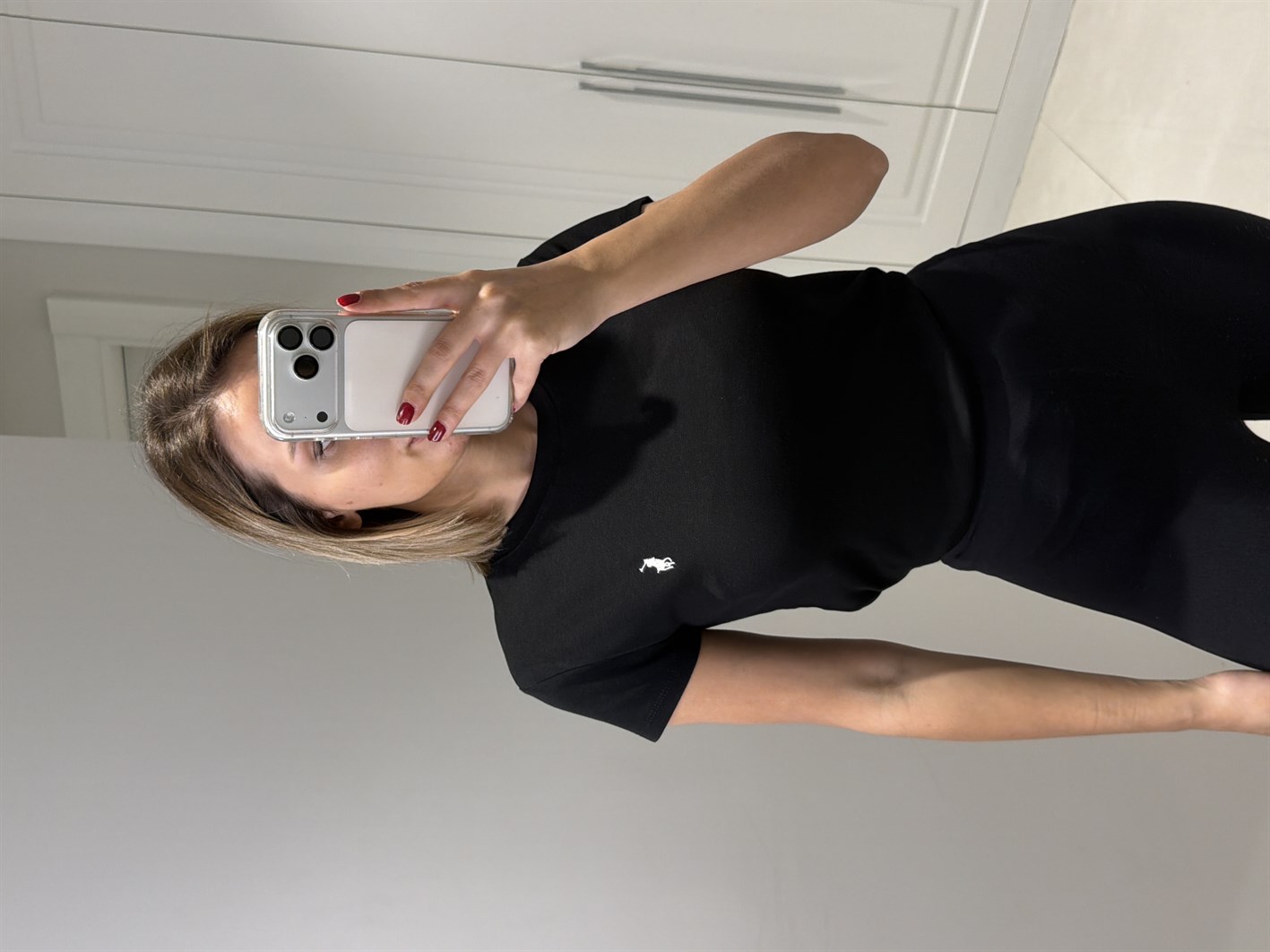 Ralph Siyah Kısa Kol Bisiklet Yaka Tişört