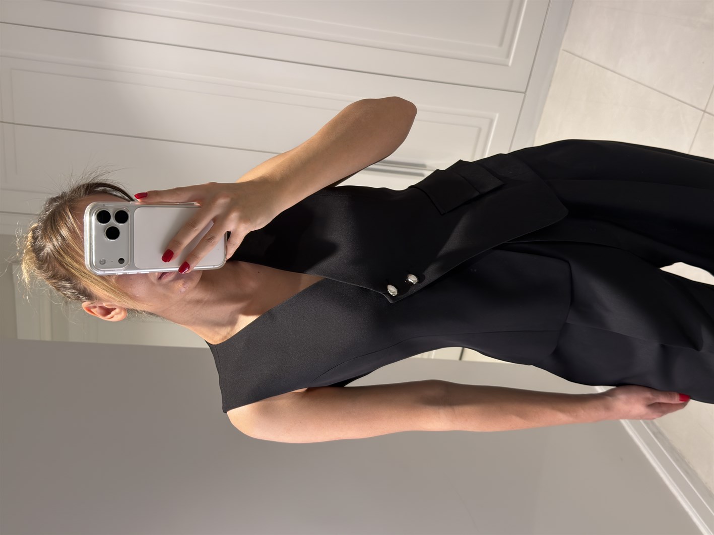 Sofia Siyah Premium Yelek Pantolon Takım