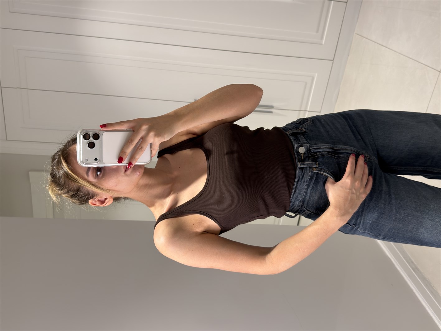 Sophia Kahve Askılı Atlet