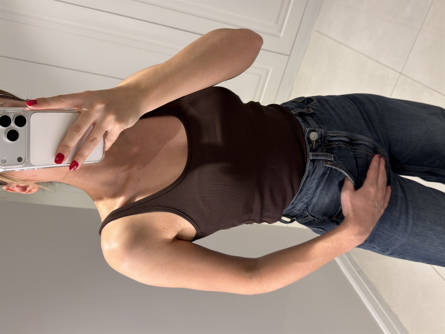 Sophia Kahve Askılı Atlet