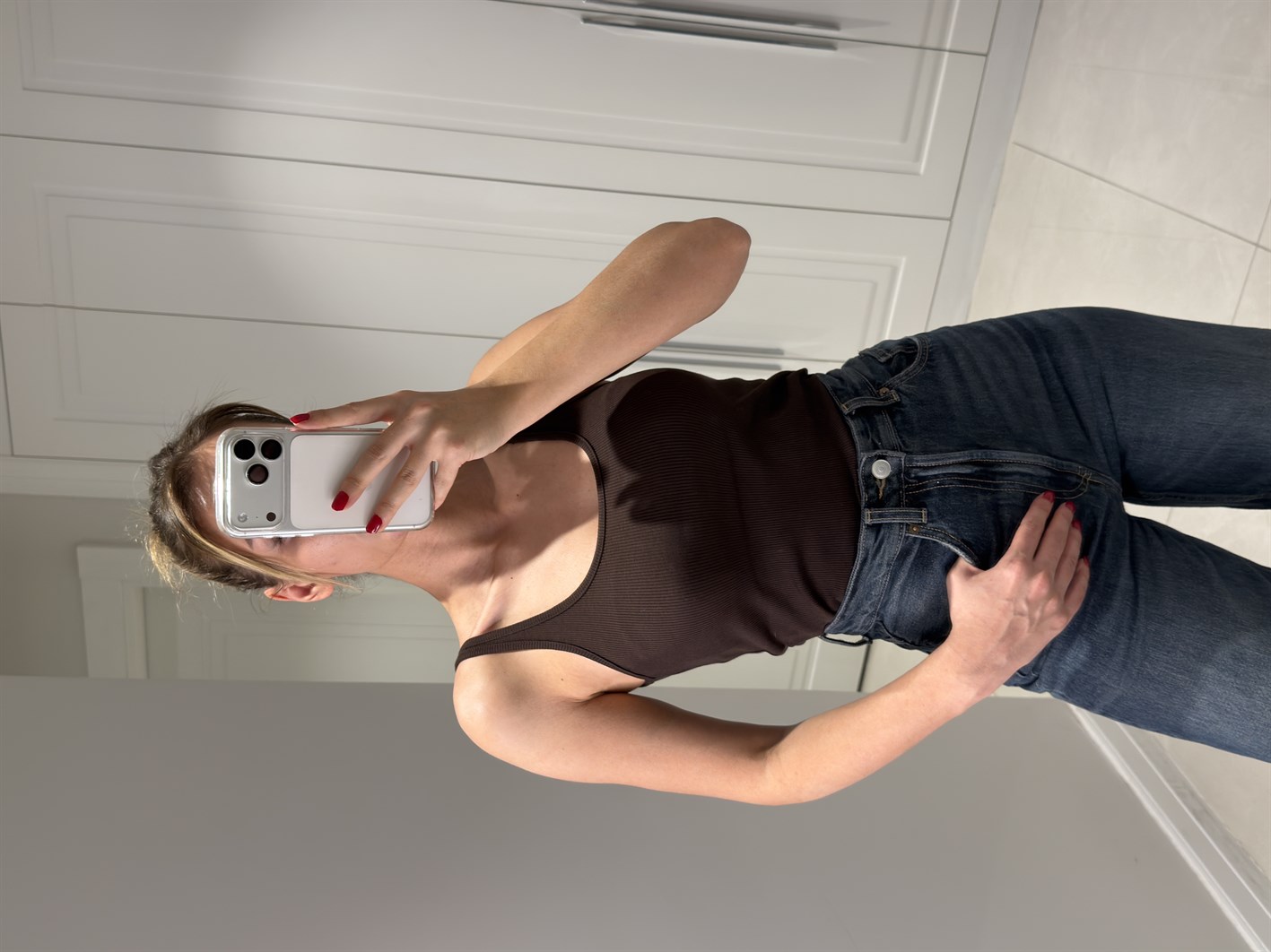 Sophia Kahve Askılı Atlet