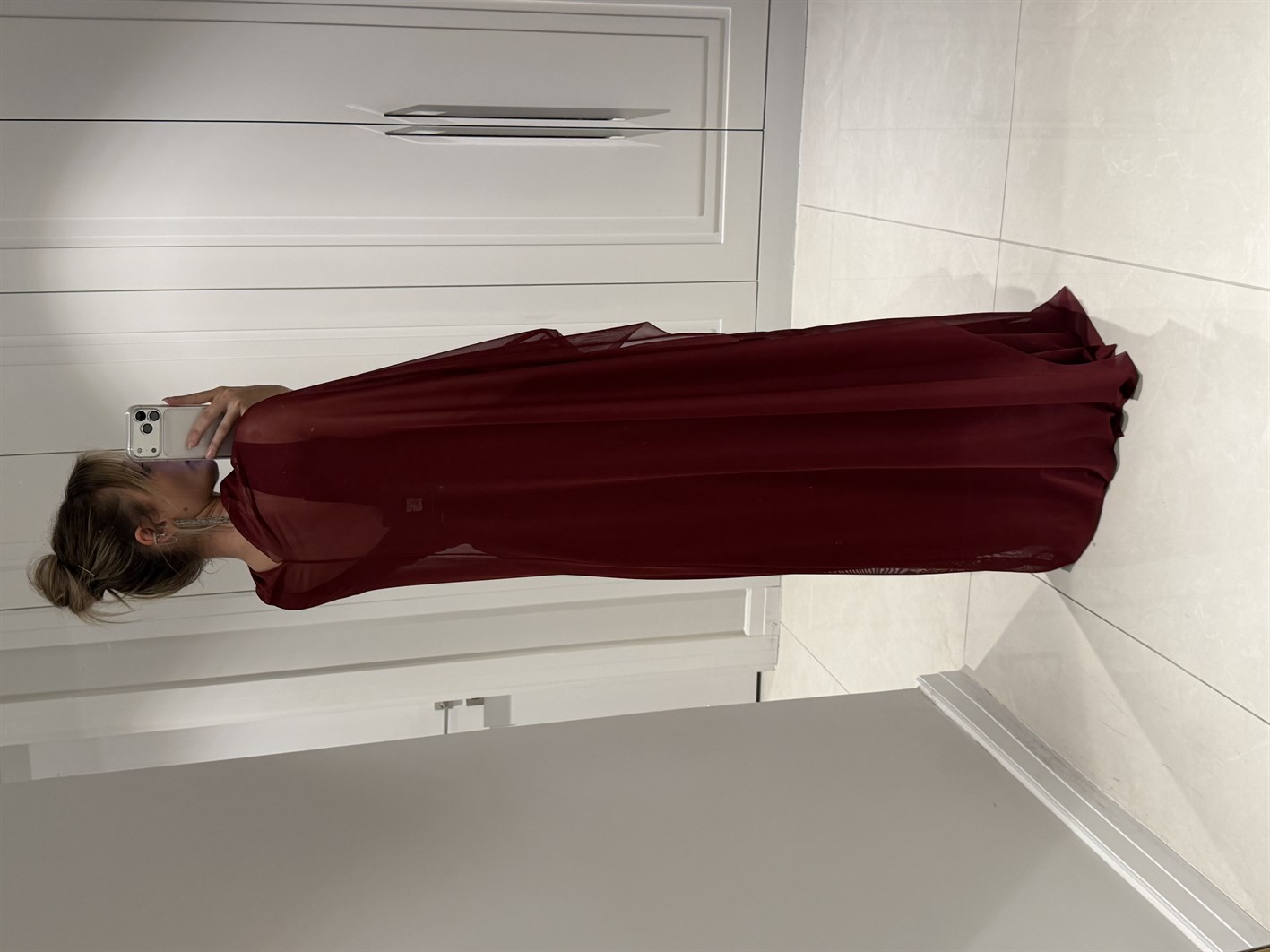 Terra Bordo Tül Detaylı Elbise