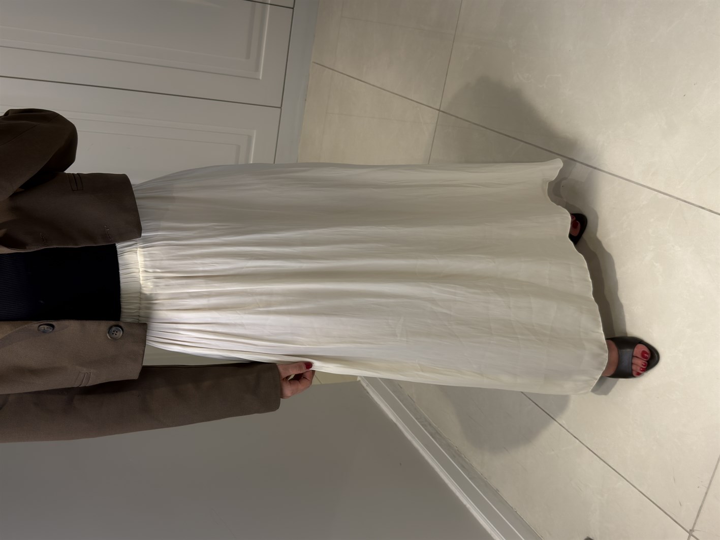 Tosca Ekru Saten Etek