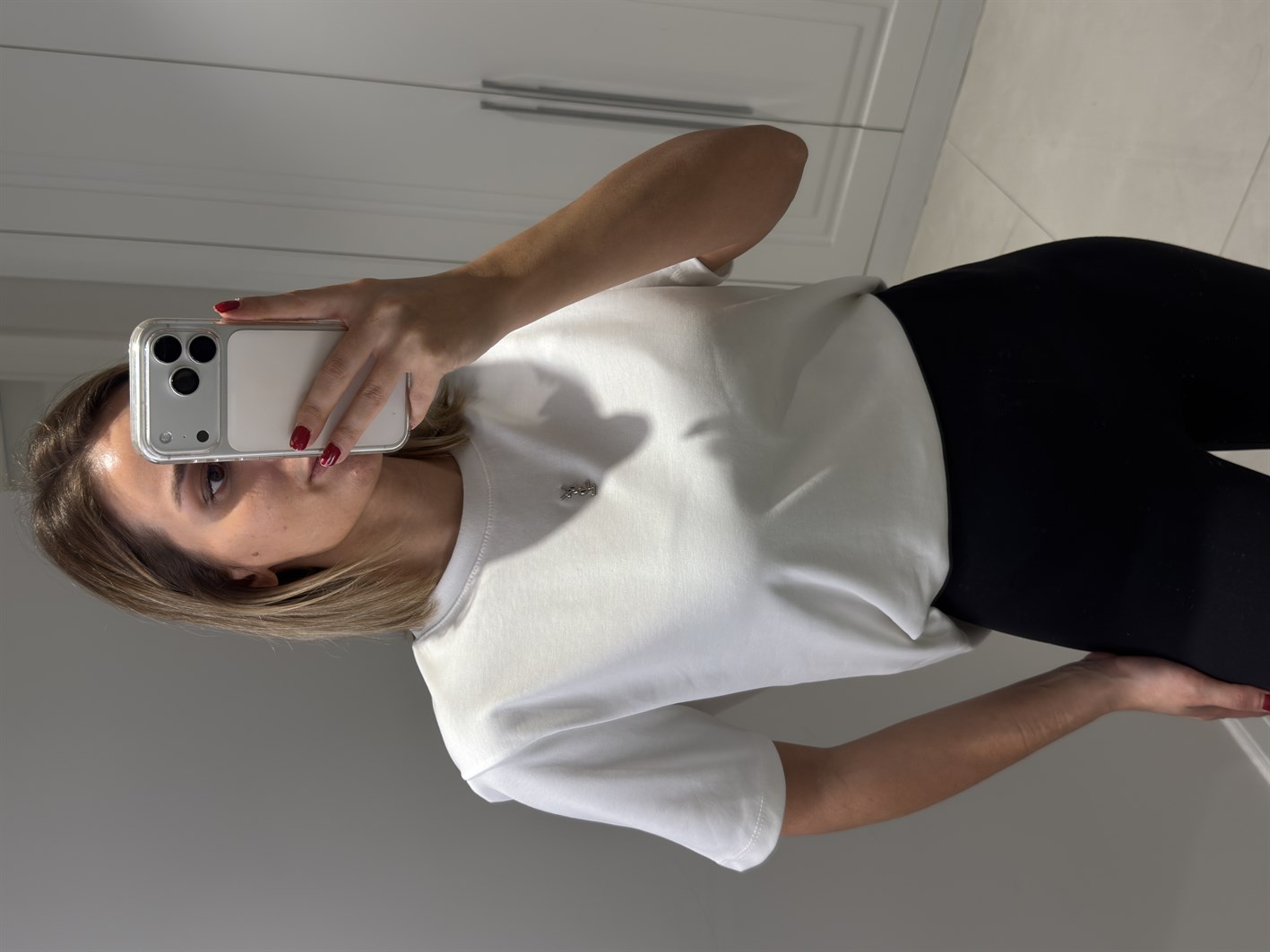 YSL Kart Etiketli Beyaz Kısa Kol Tişört