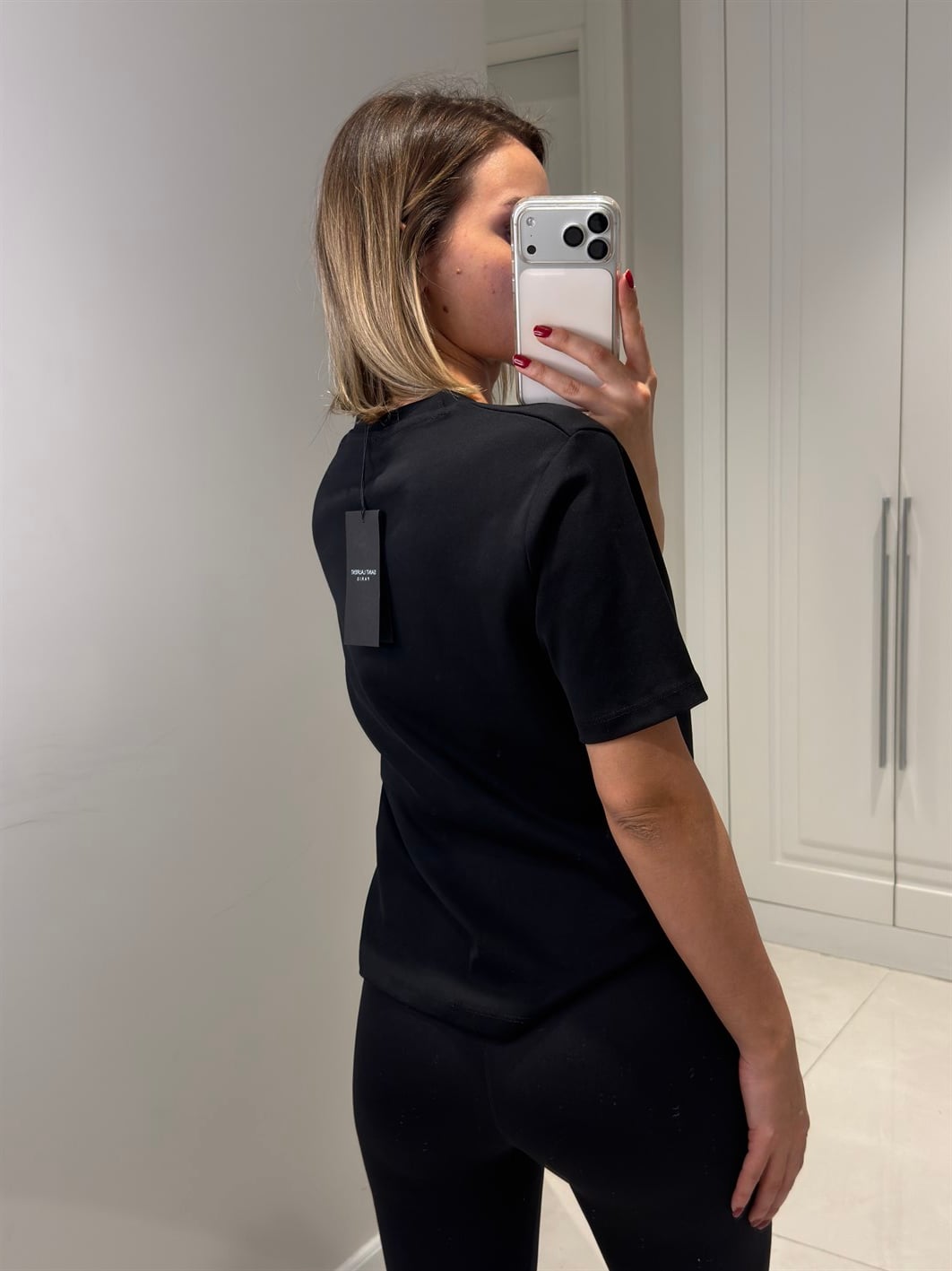 YSL Kart Etiketli Siyah Kısa Kol Tişört