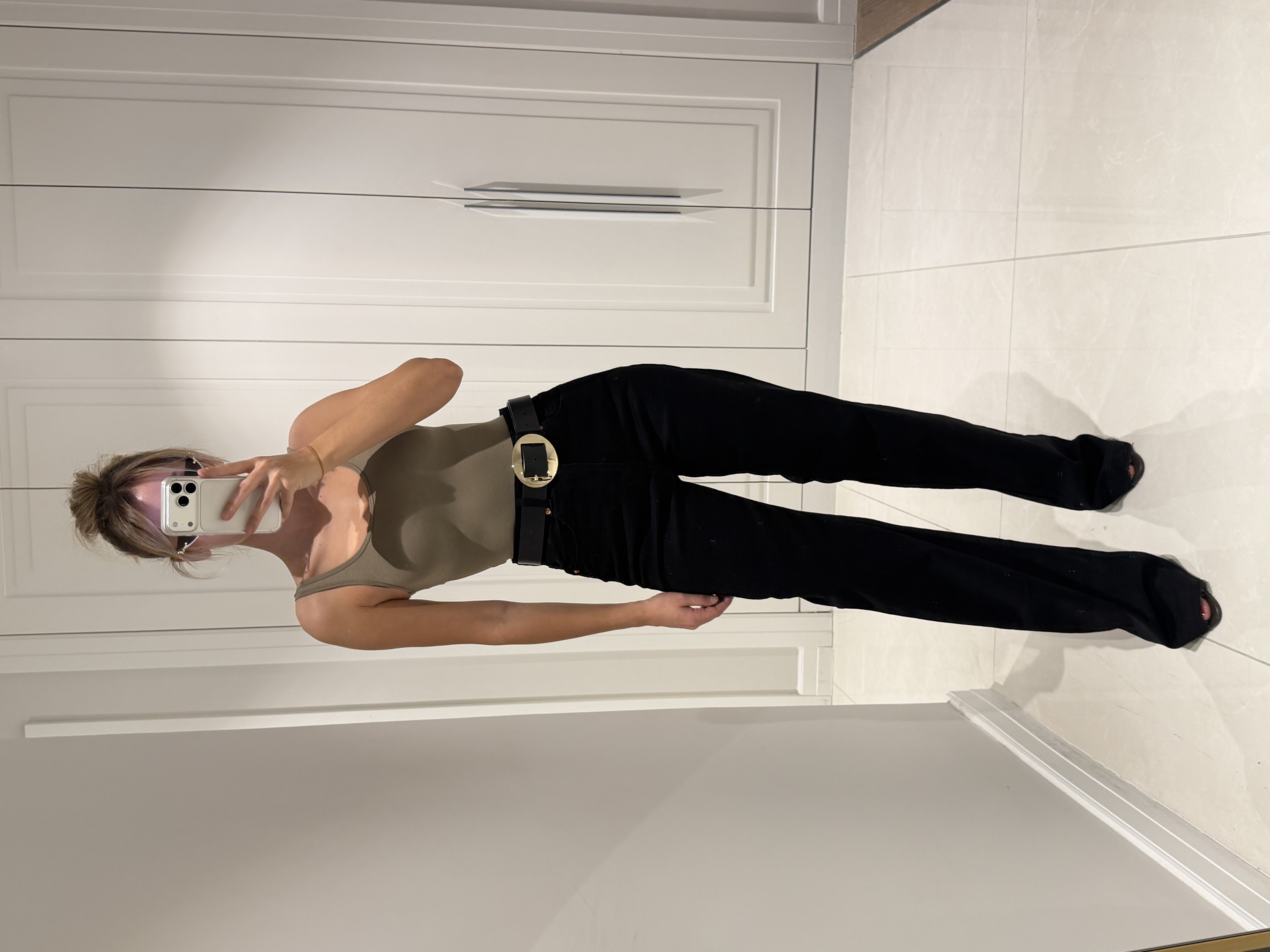 Arya Siyah Yüksek Bel Wide Leg Jean