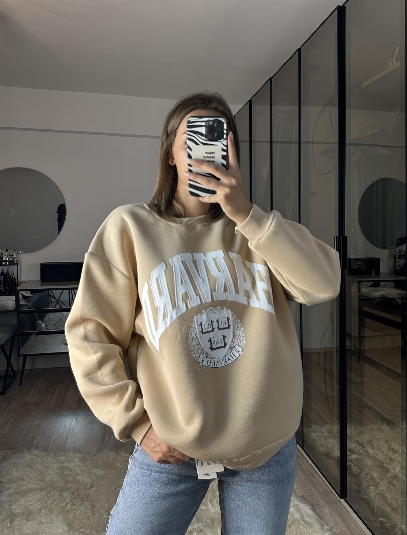 Harvard oversized sweatshirt deals