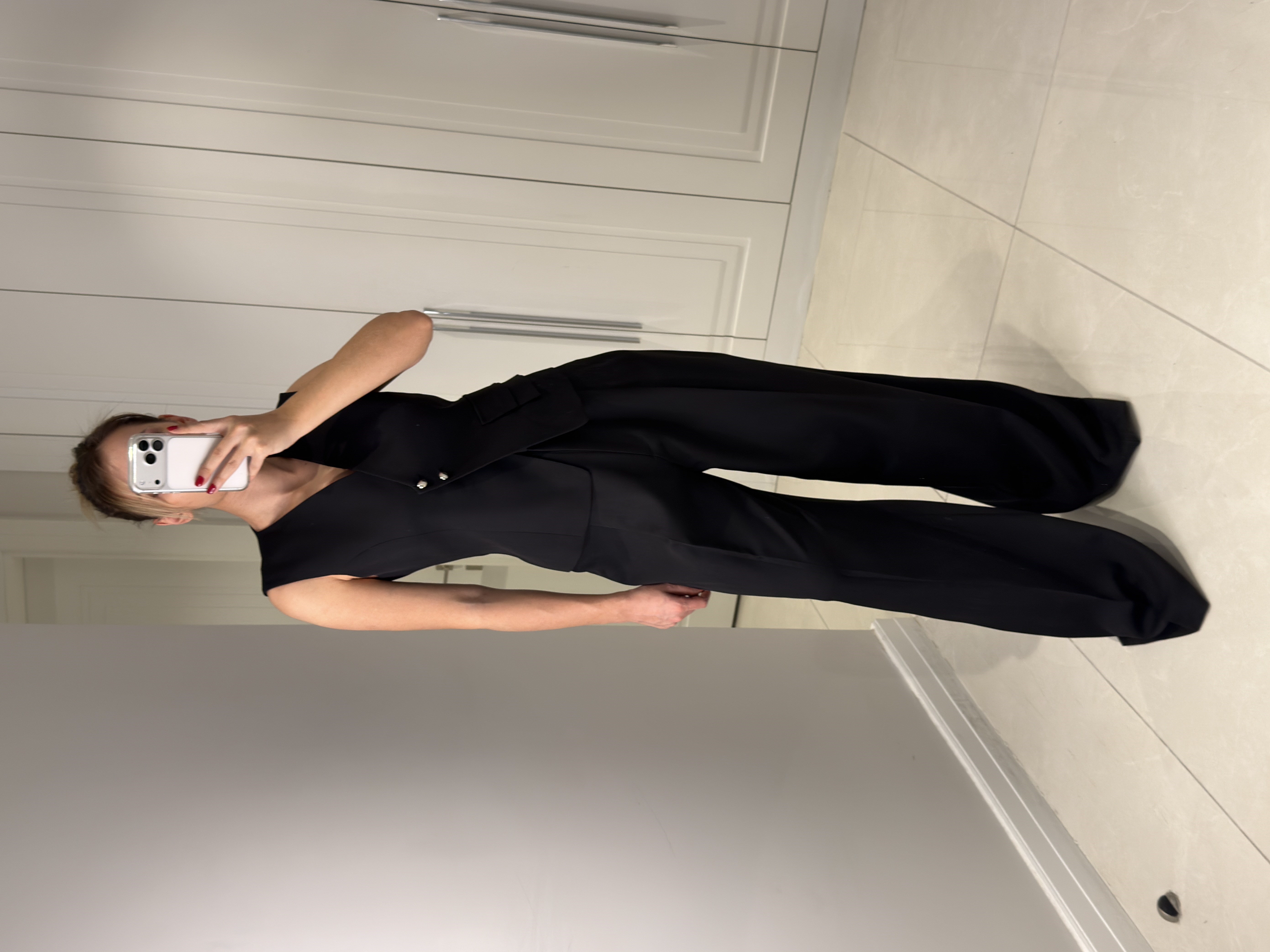 Sofia Siyah Premium Yelek Pantolon Takım
