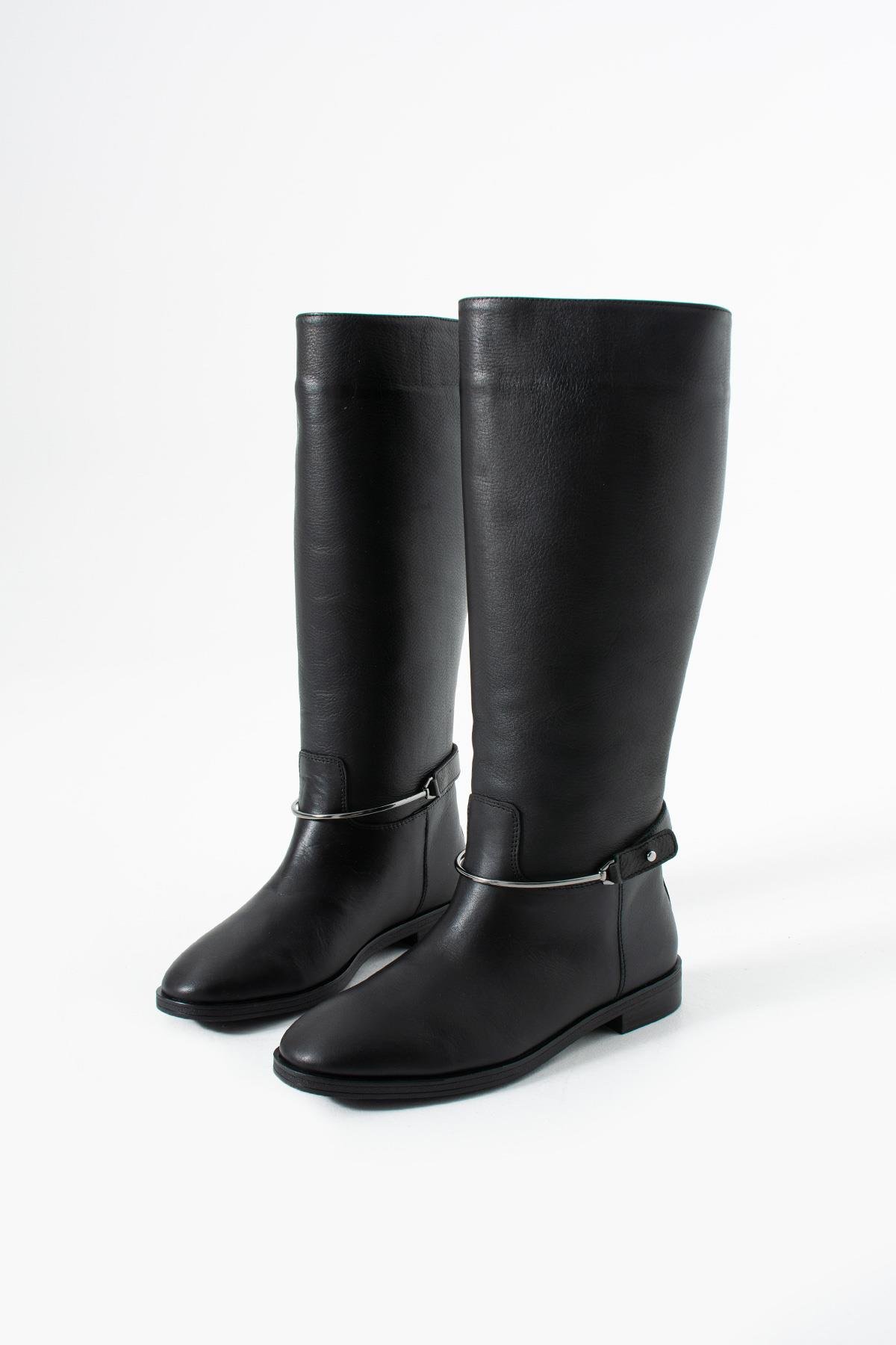 Henna Siyah Hakiki Deri Binici Çiz e