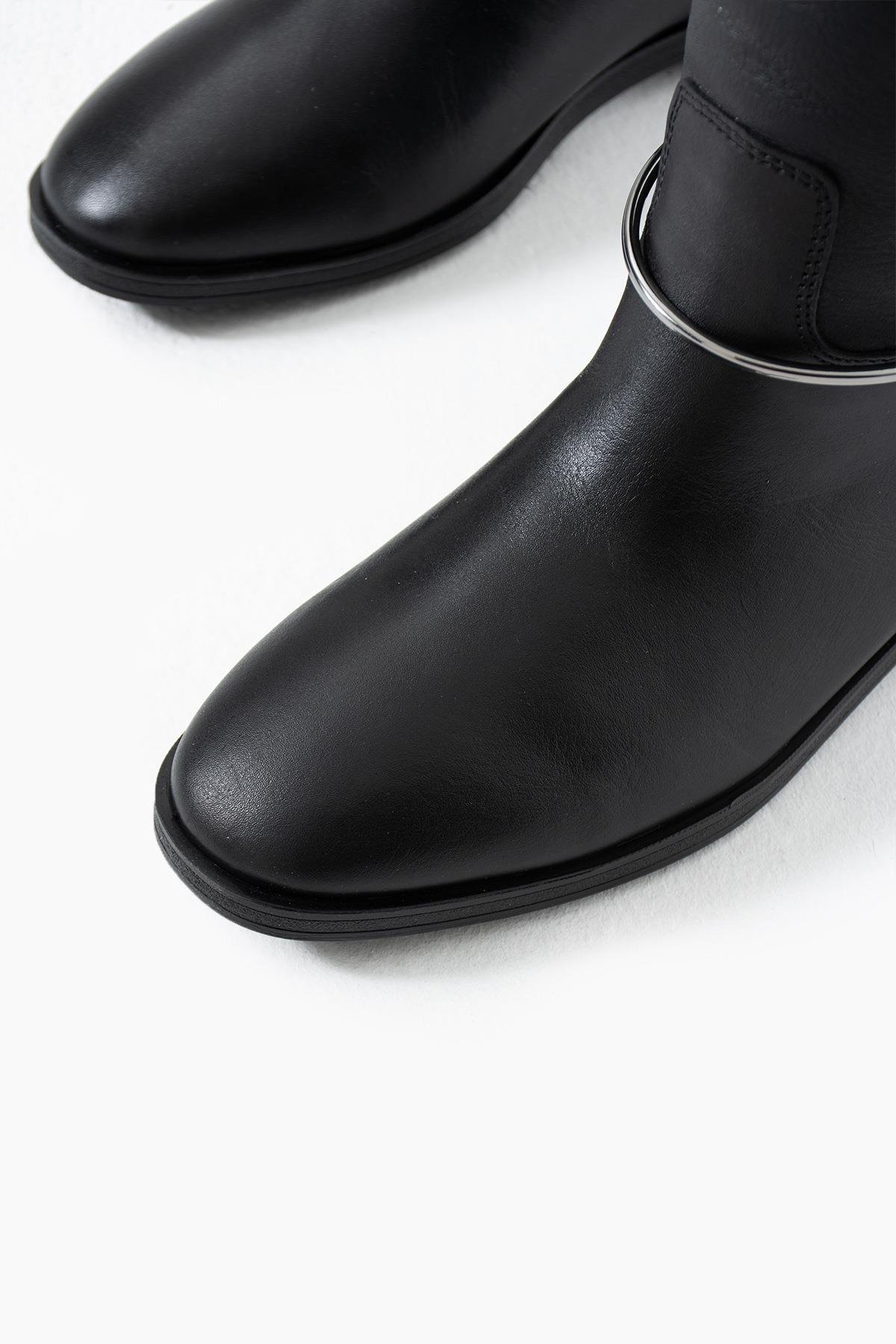 Henna Siyah Hakiki Deri Binici Çiz e