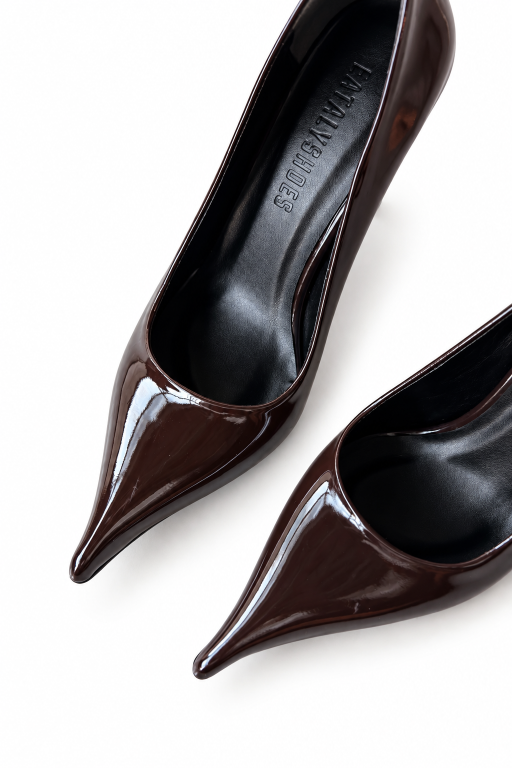 Nera Acıkahve Rugan Stiletto