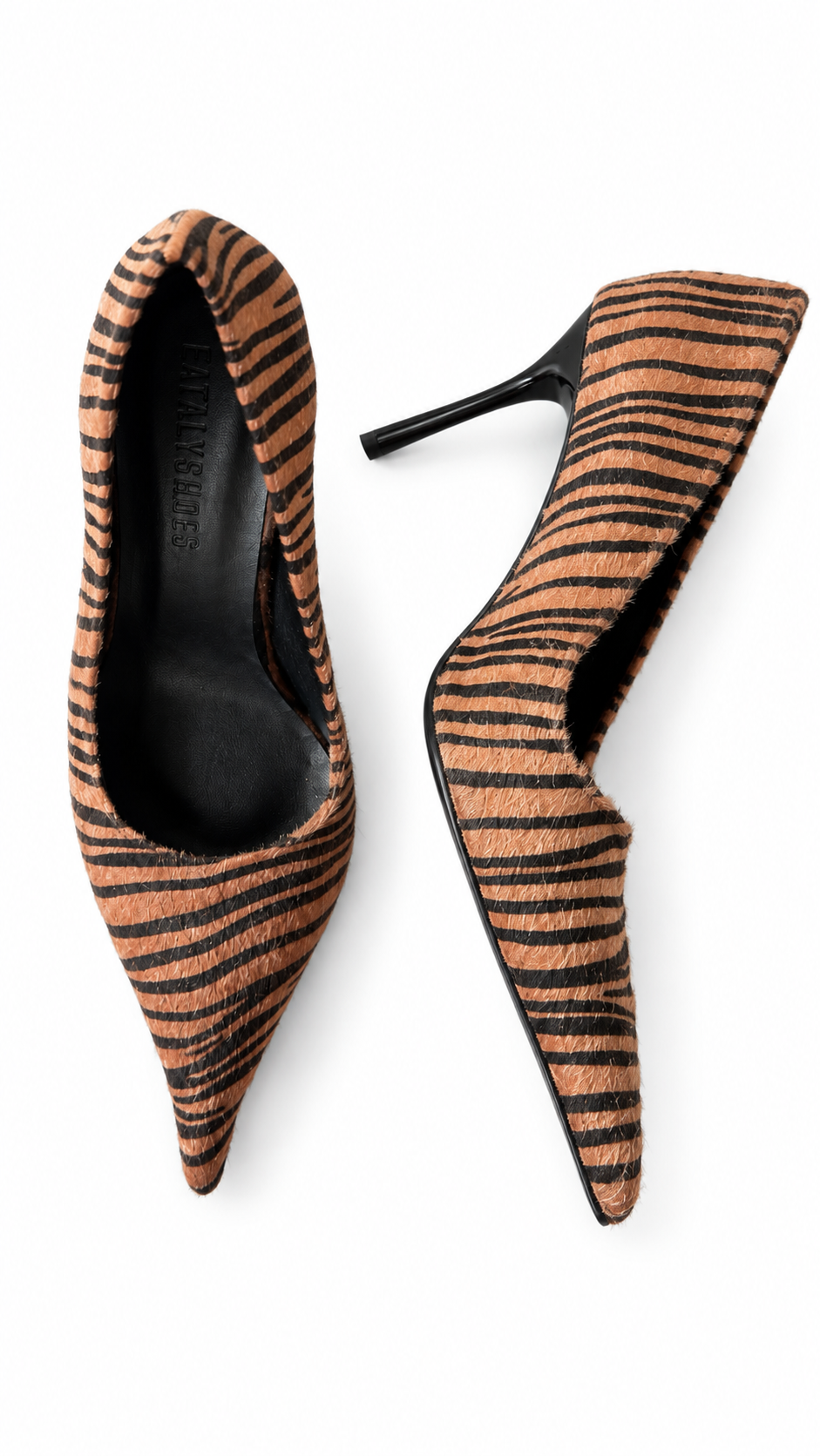 Nera Bronz Beyaz Zebra Stiletto