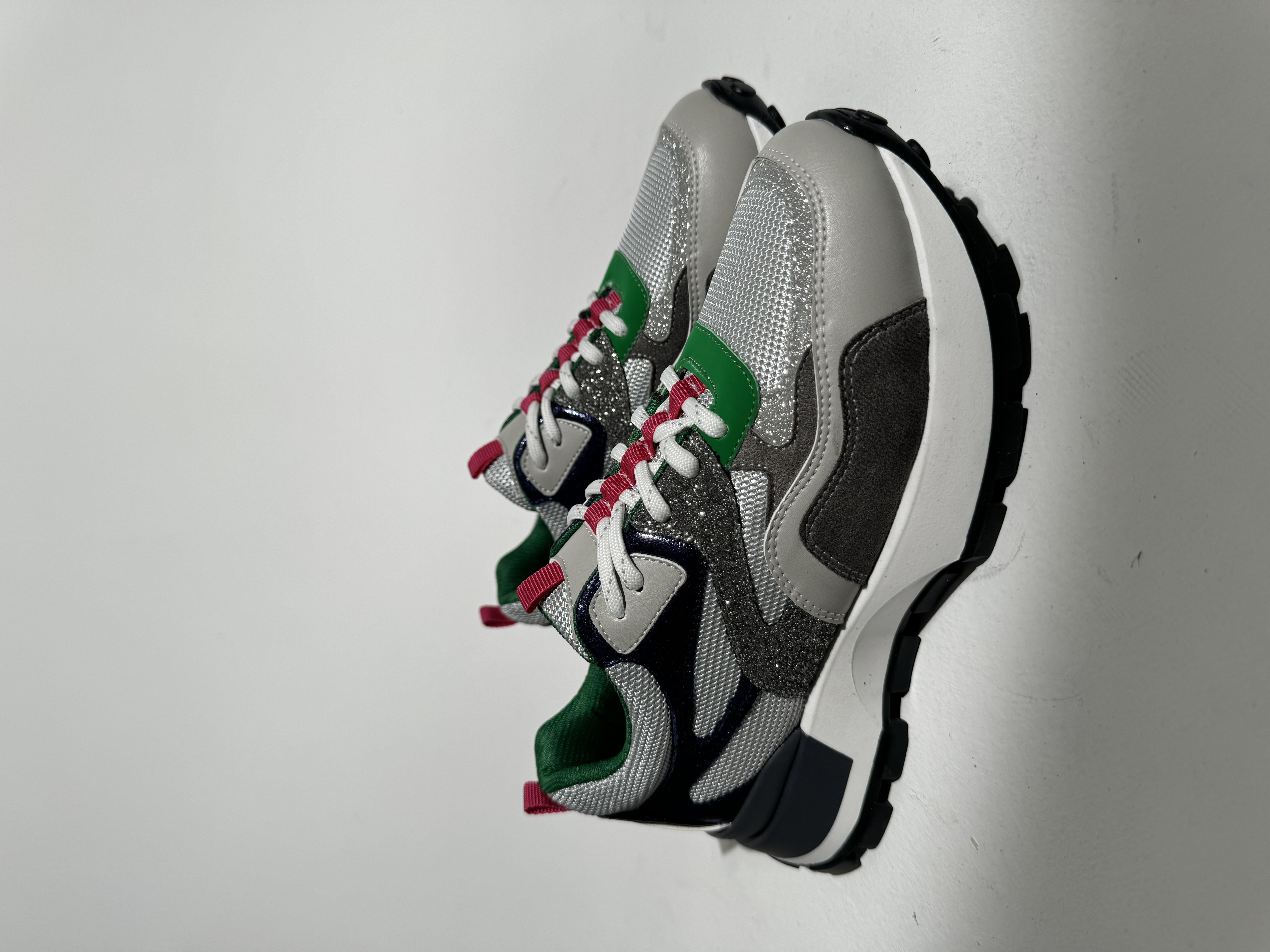 Palma Gri Yeşil  Glitter Sneaker