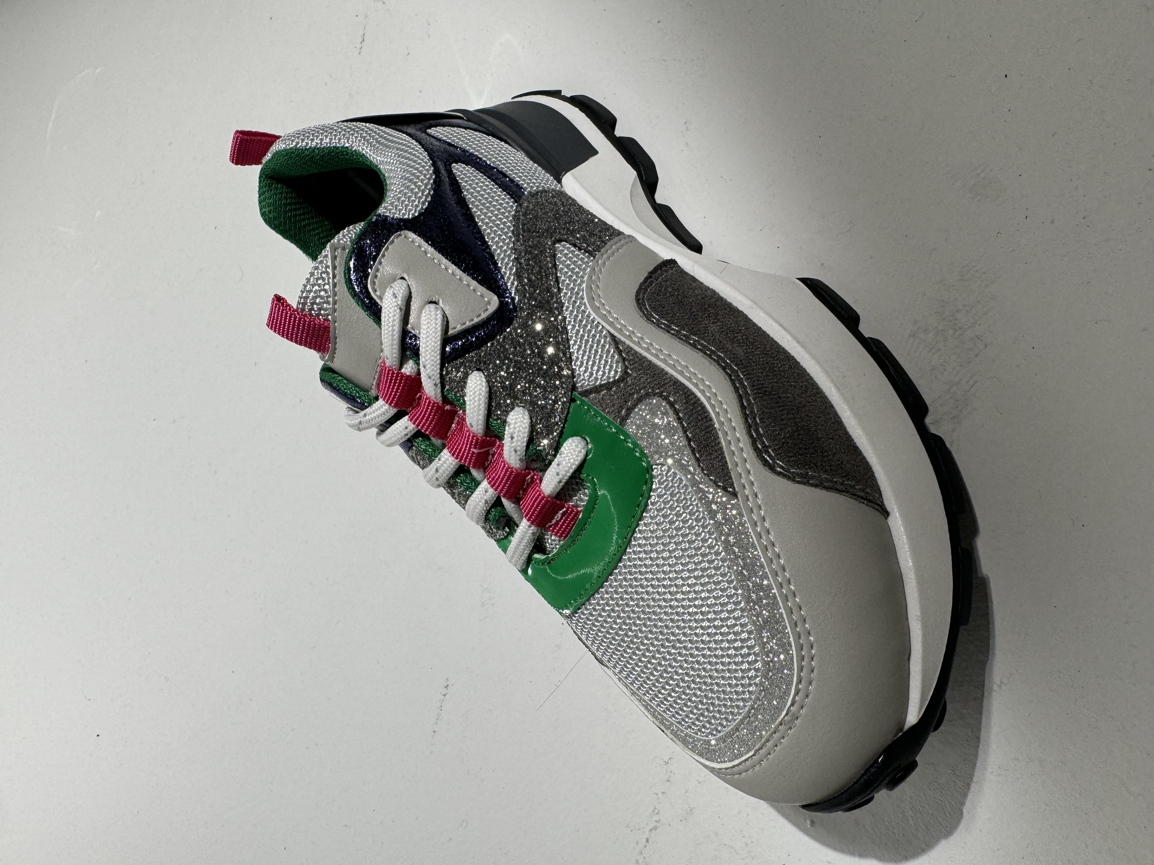 Palma Gri Yeşil  Glitter Sneaker