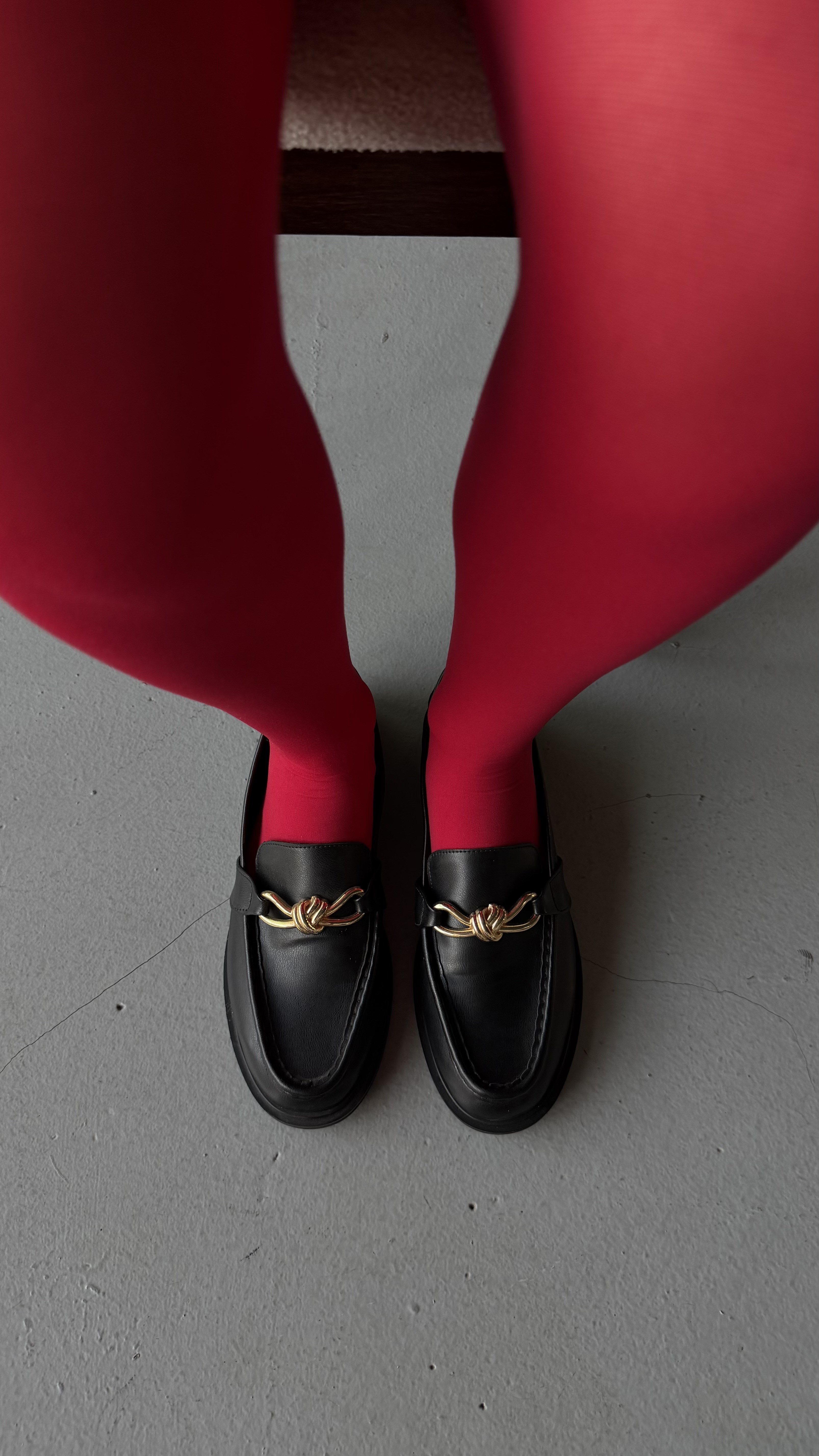 ROSSO Siyah Cilt Deri Gold Tokalı Oxford Ayakkabı