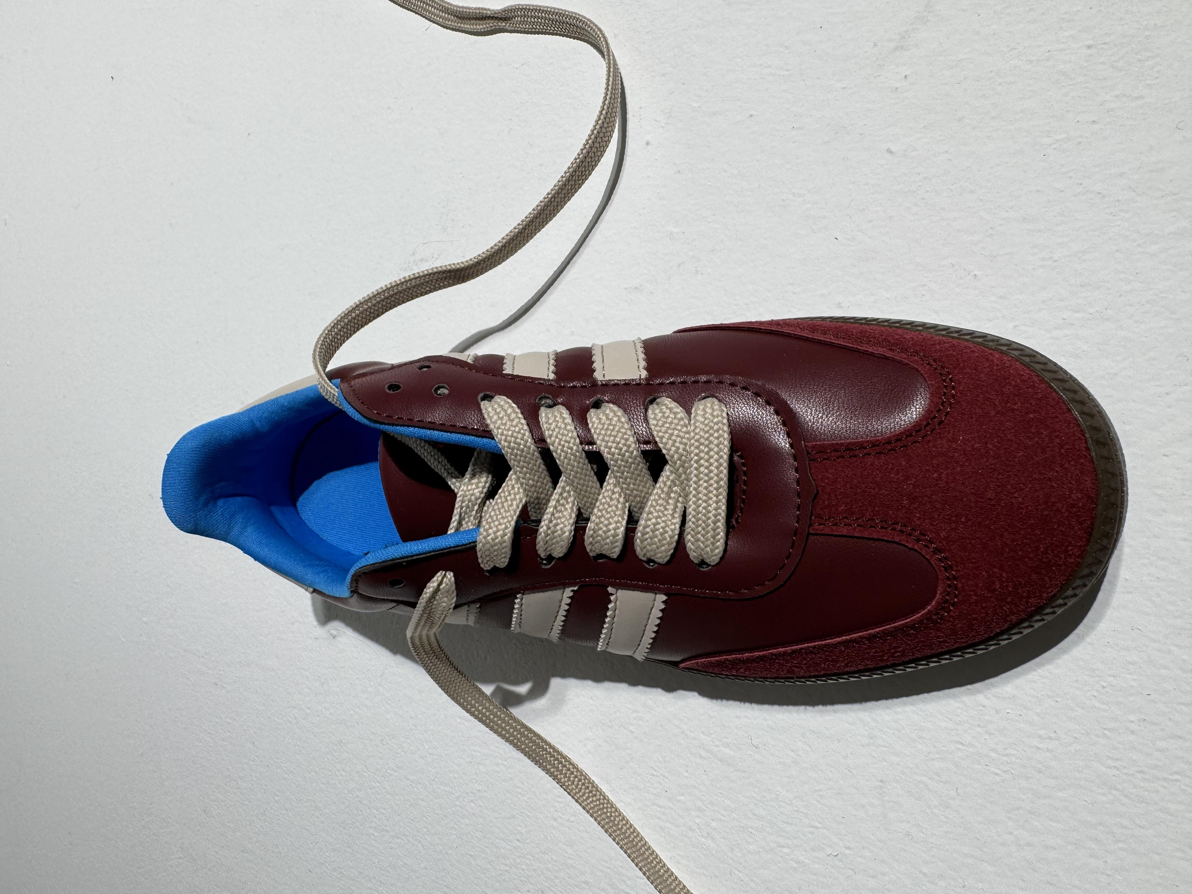 Sacha Bordo Bej 3Bantlı Sneaker