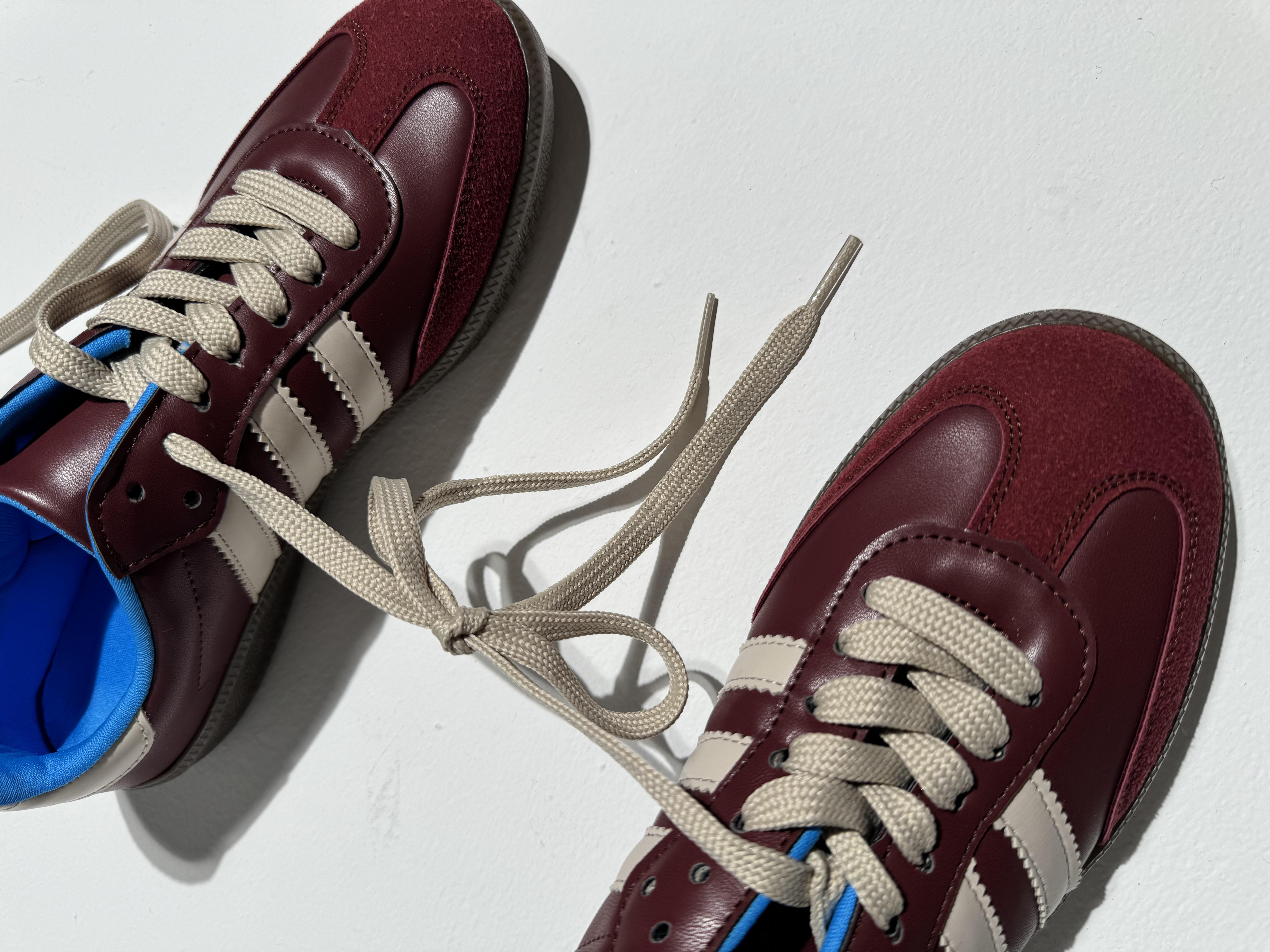 Sacha Bordo Bej 3Bantlı Sneaker