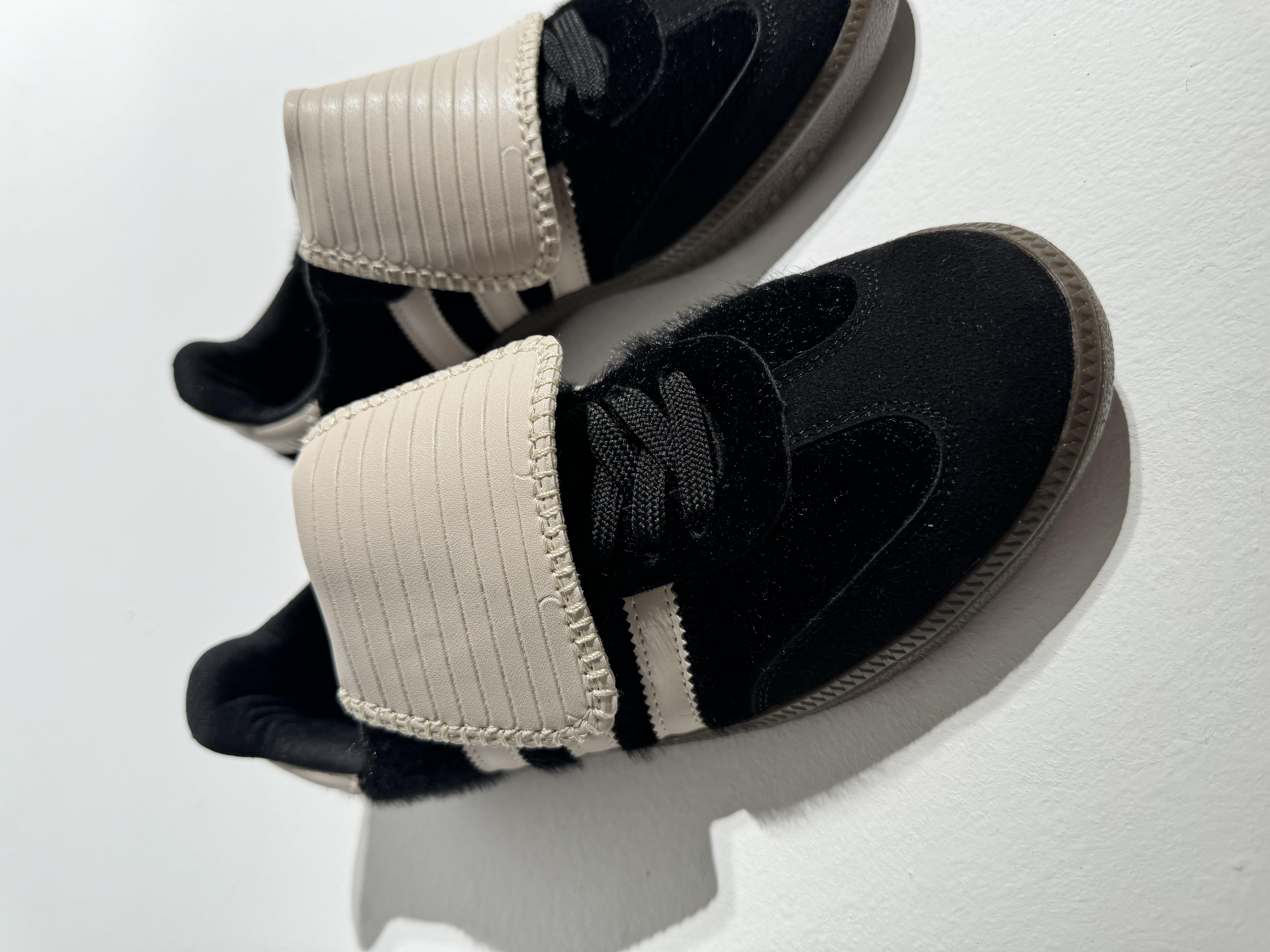 Sacha Dilli Siyah Bej 3Bantlı Sneaker