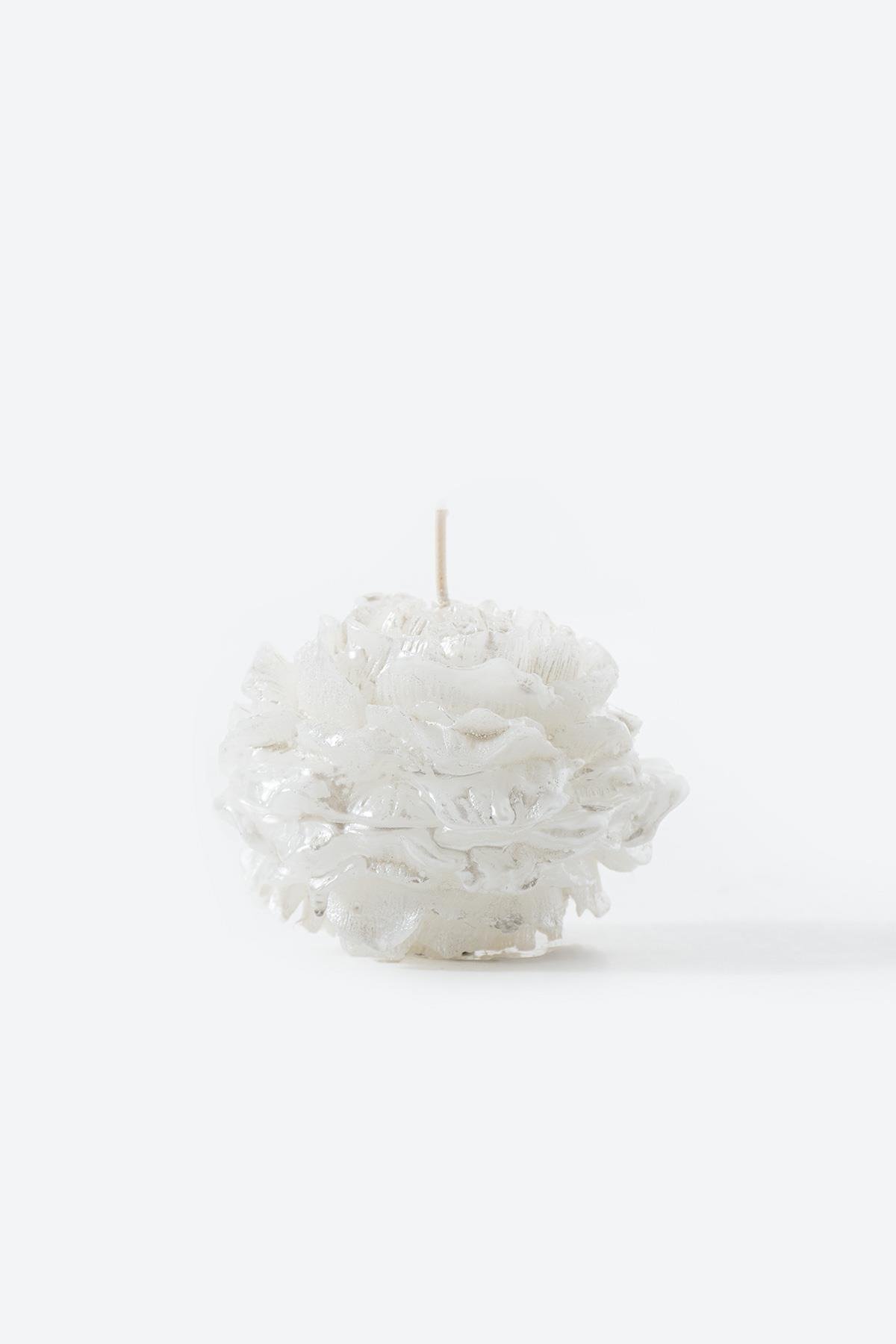 Şakayık Beyaz Sedef Yaldız Küçük Mum