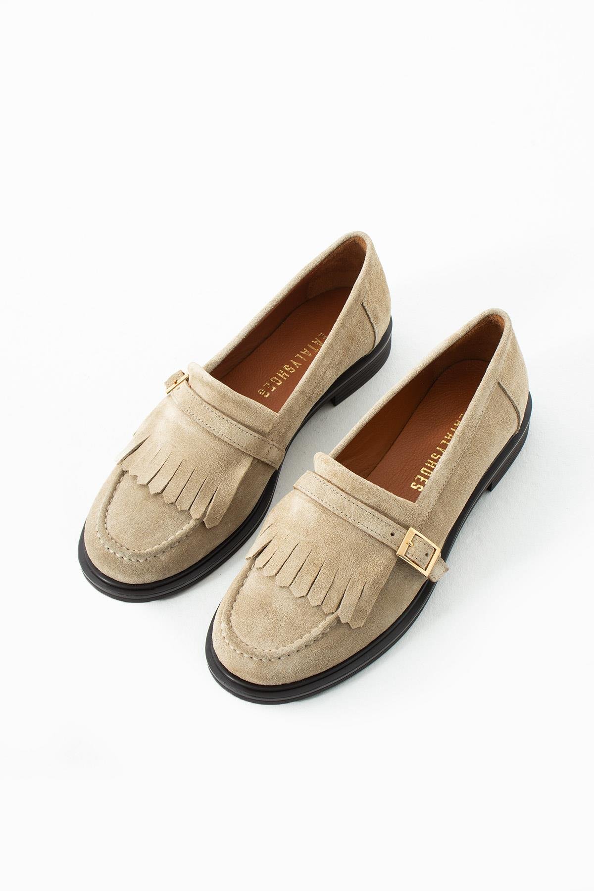 SILENT Bej CLASSIC KADIN OXFORD LOAFER
