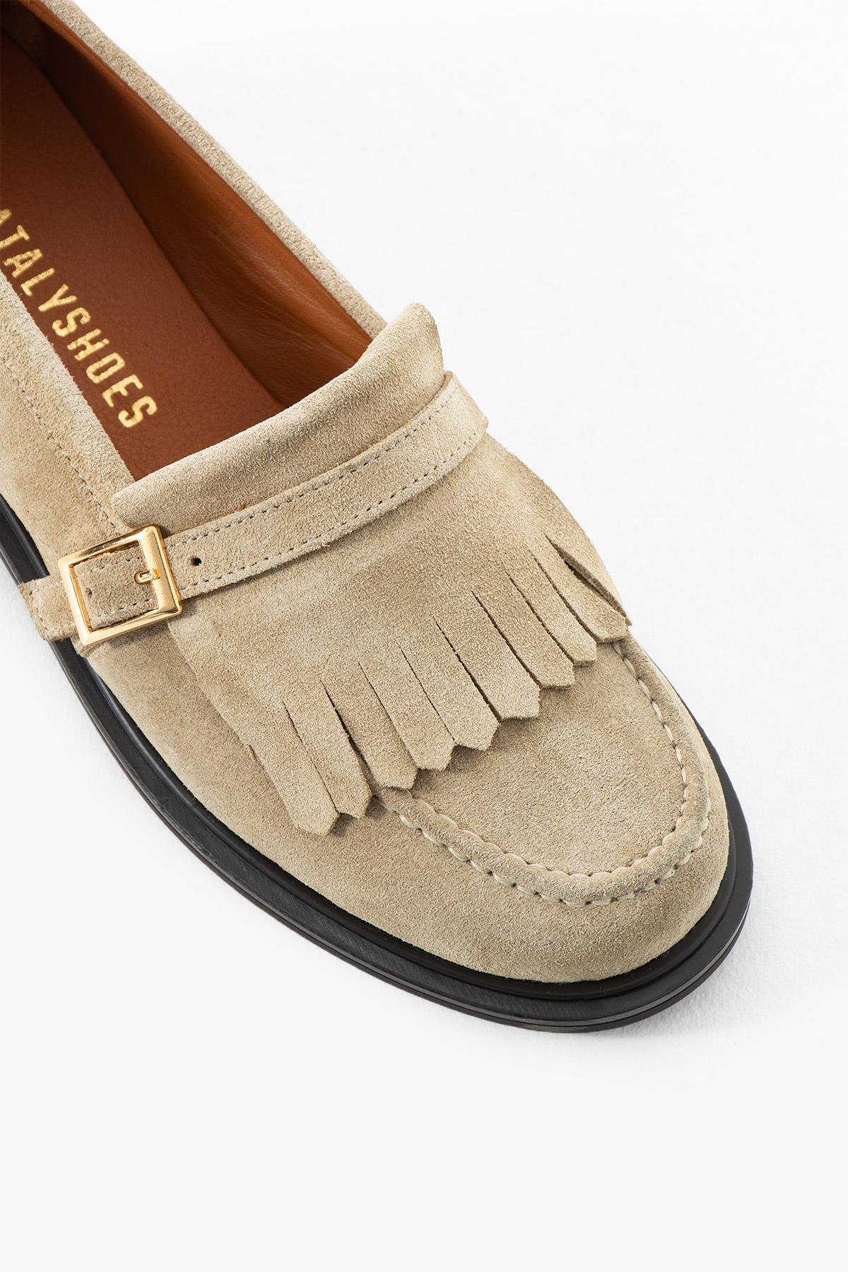 SILENT Bej CLASSIC KADIN OXFORD LOAFER