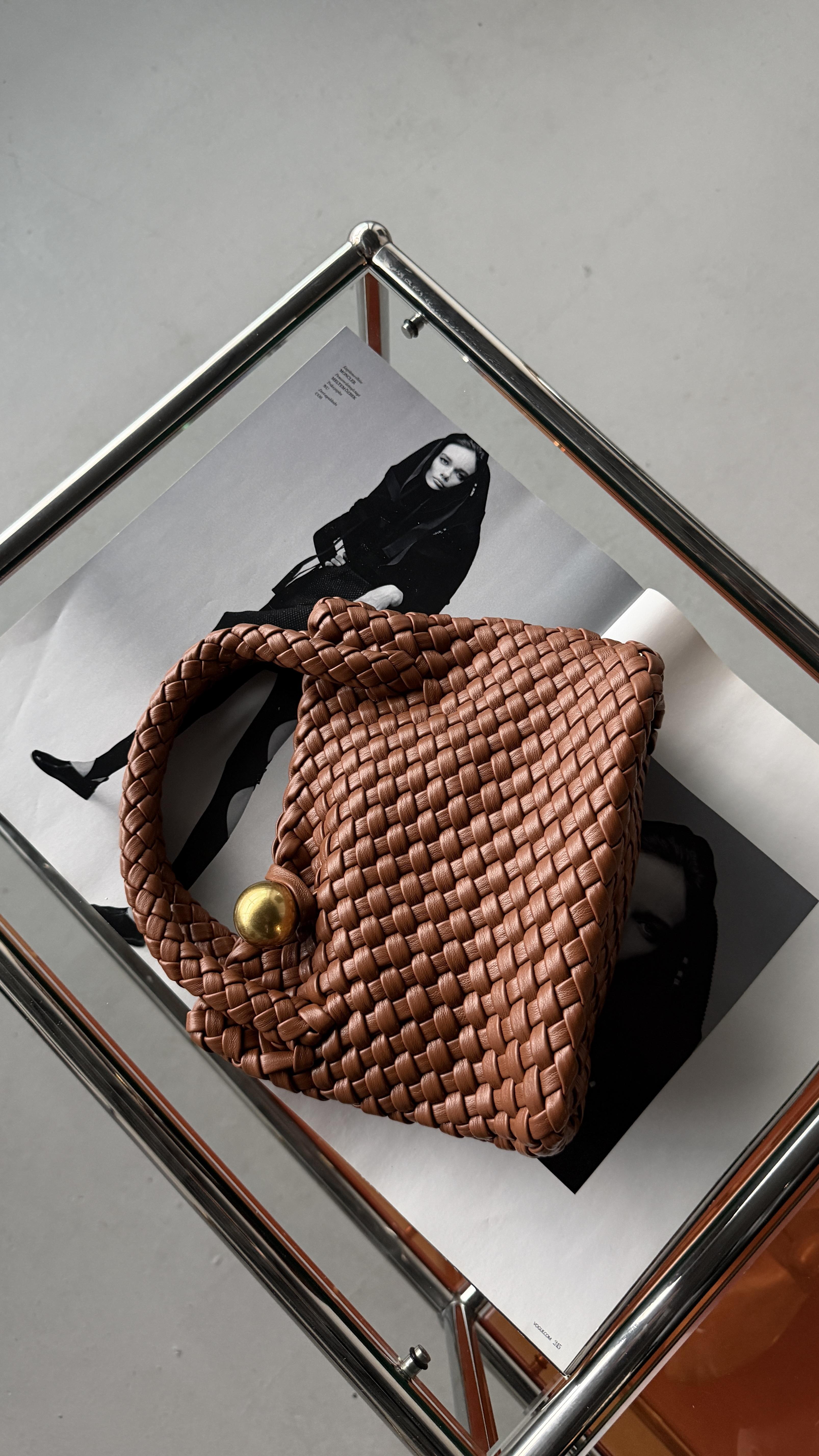 Taba El Örgüsü Gold Tokalı Kadın Çanta