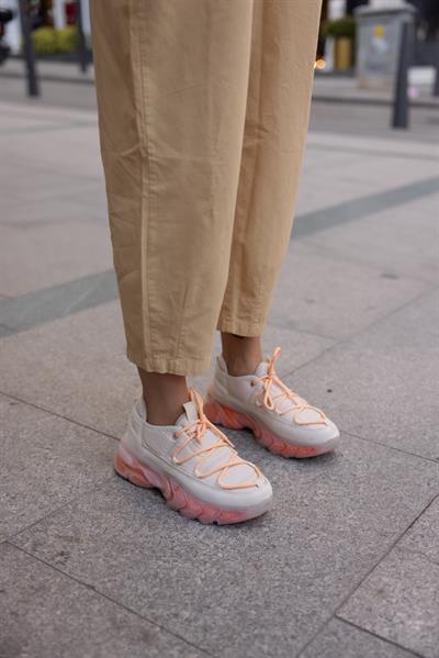 1010 İpli Turuncu Paraşüt Jel Taban Kadın Spor