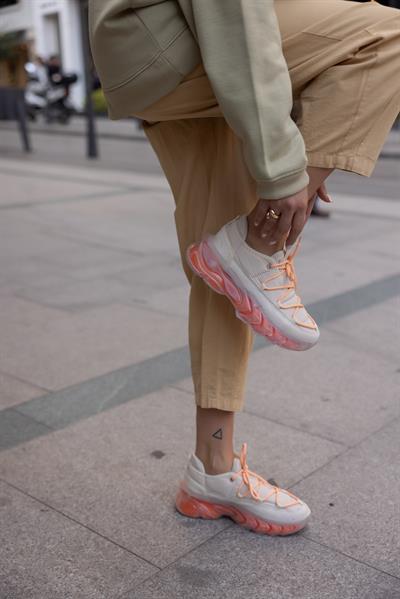 1010 İpli Turuncu Paraşüt Jel Taban Kadın Spor