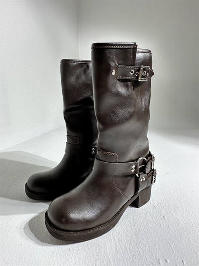 3002 Acı KahveTokalı Kadın Çizme