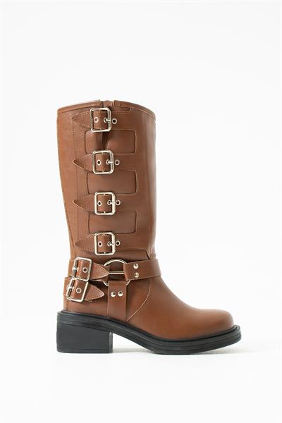 3003 Taba Kemerli Kadın Çizme