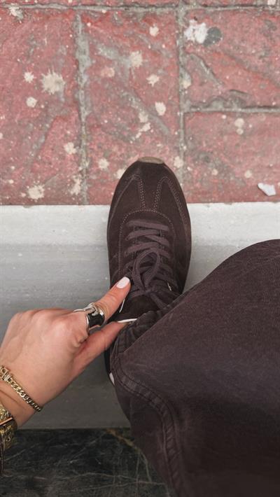 Acıkahve Süet Hakiki Deri Spoe Ayakkabı