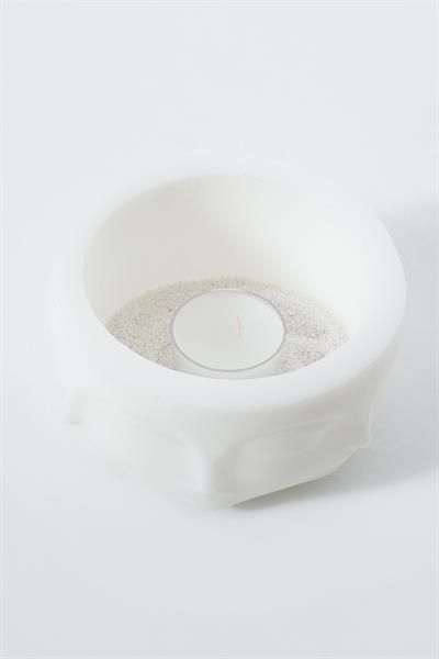 Aura Harmony Beyaz Büyük Surat Mum İçi Boş