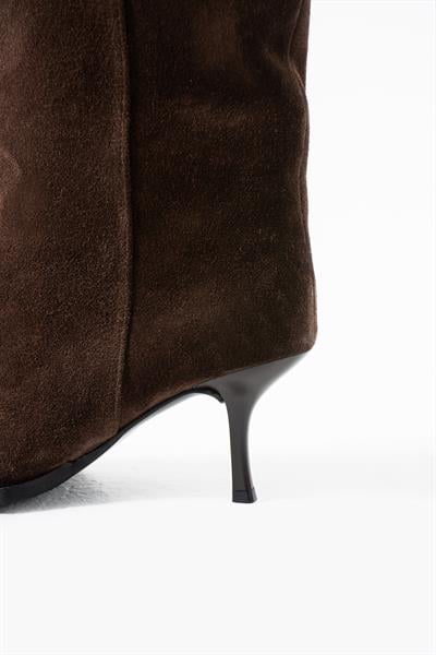 Camila Acıkahve Hakiki Deri Süet Çizme