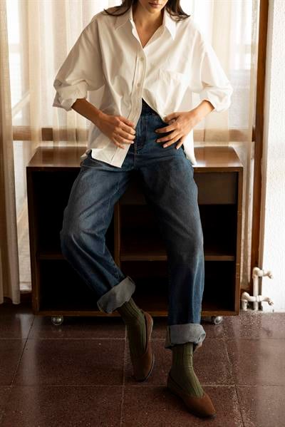 Ella Acıkahve Süet Kadın Babet Ayakkabı