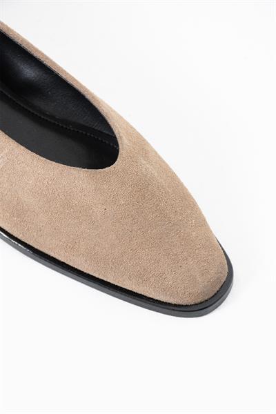 Ella Vizon Süet Kadın Babet Ayakkabı