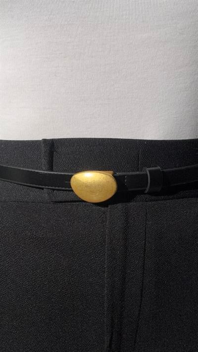 Gold Damla Tokalı Kemer Siyah