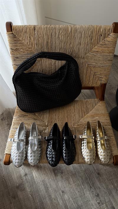 Gümüş Gerçek Örgü Parlak Babet