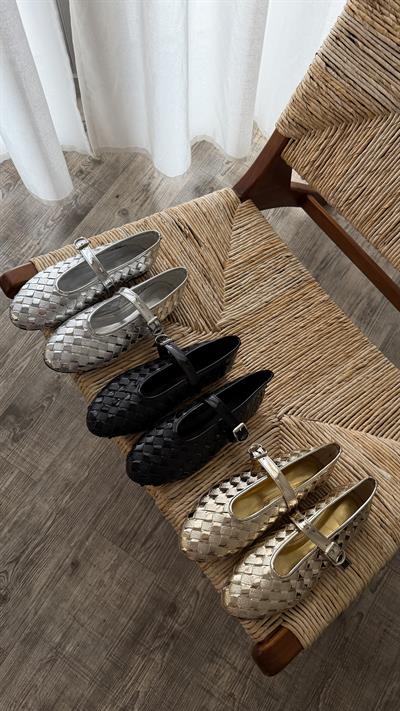 Gümüş Gerçek Örgü Parlak Babet