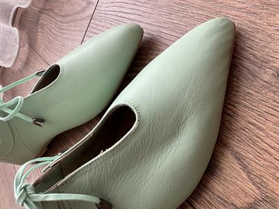 Joah Mint Püskül Bağlama Detaylı Deri Babet