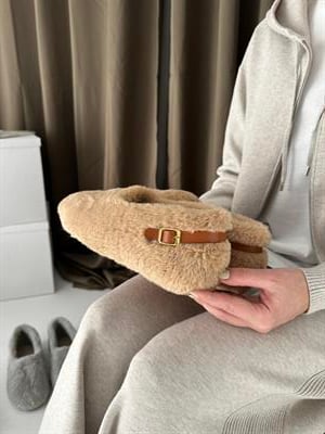 Judi Taba Tüylü Yumoş Ev Ayakkabı 